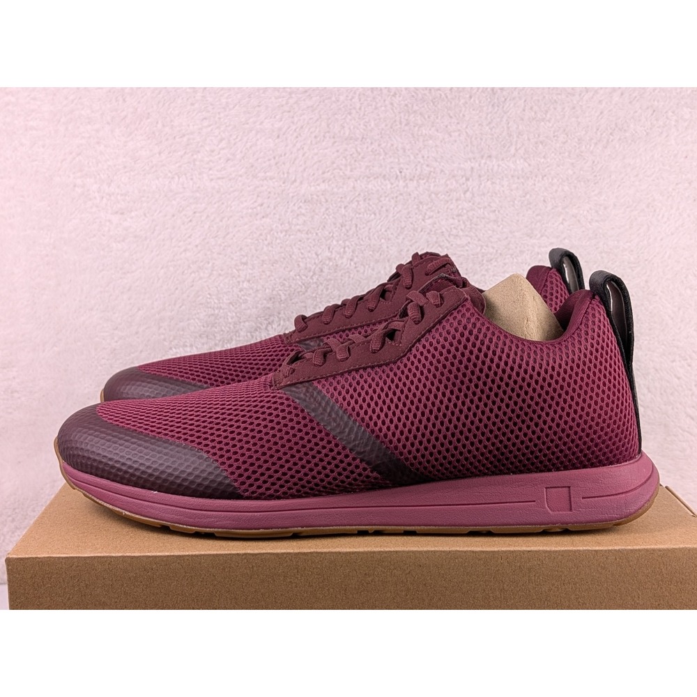 York Athletics Mfg The Henry Mid Air Mesh Trainer Wrath Burgundy Mens 11.5 03102